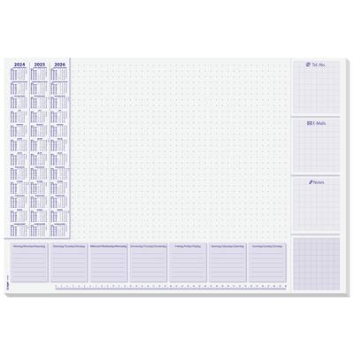 Sigel Lilac HO355 Sous-main calendrier annuel, planning hebdomadaire multicolore (l x H) 595 mm x 410 mm