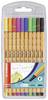 STABILO point 88 8810 Stylo feutre fin rouge, bleu, vert, noir, jaune, orange, violet, rose, vert clair, marron 0.4 mm 10 pc(s)