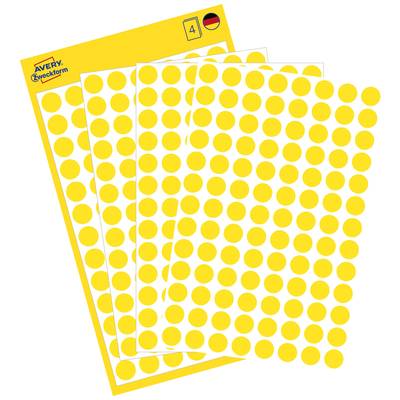 Avery-Zweckform 3013 Pastilles Ø 8 mm jaune 416 pc(s) permanente papier