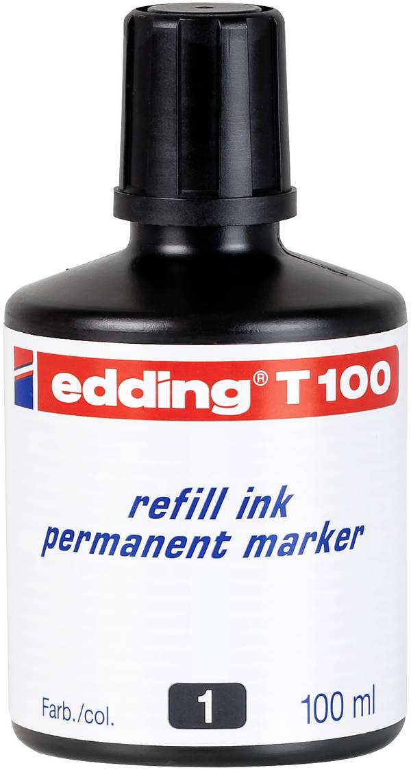 Edding Encre de recharge pour marqueur  noir 100 ml  4-T100001