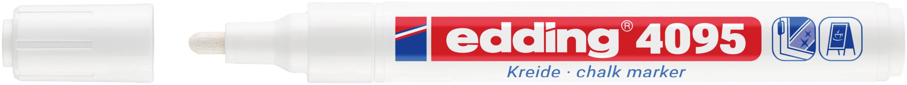 Edding 4095 4-4095049 Marqueur craie blanc 2 mm, 3 mm