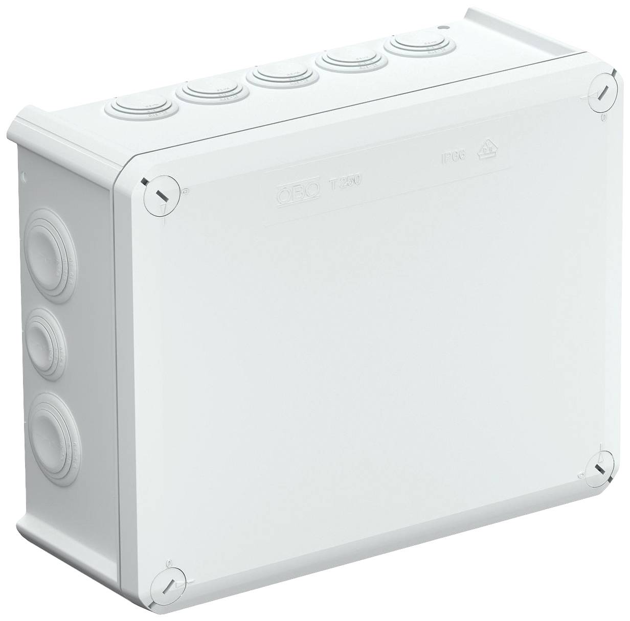 Boîte de dérivation OBO Bettermann 2007109 (L x l x H) 240 x 190 x 95 mm gris clair (RAL 7035) IP66 1 pc(s)