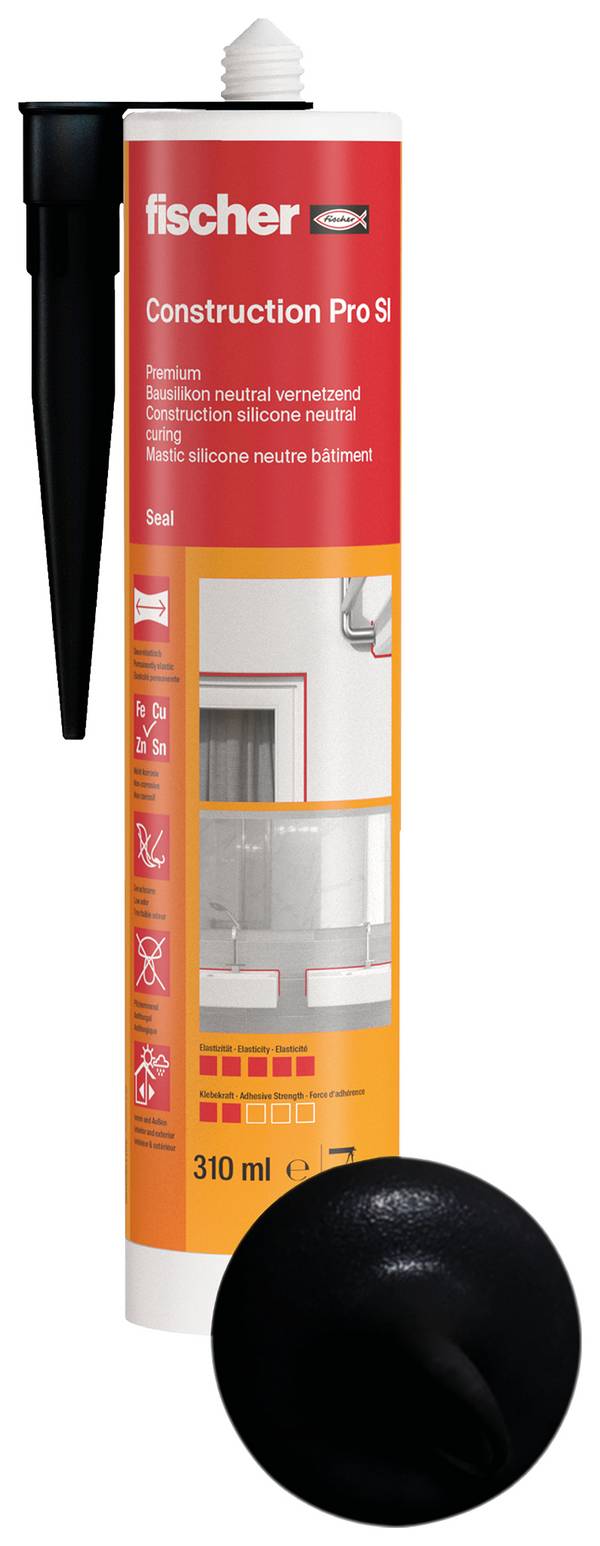 Fischer DBSA Silicone Couleur noir 053094 310 ml