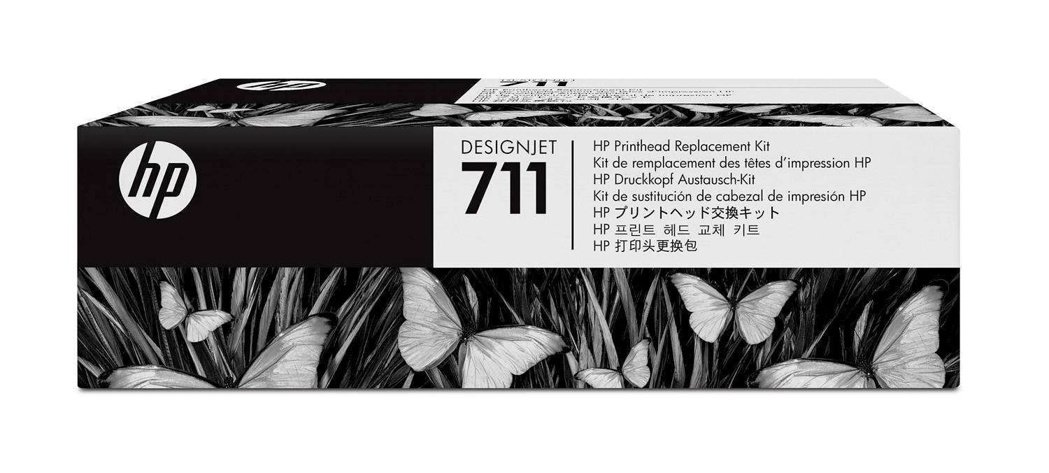 HP Tête d'impression 711 d'origine noir, cyan, magenta, jaune C1Q10A