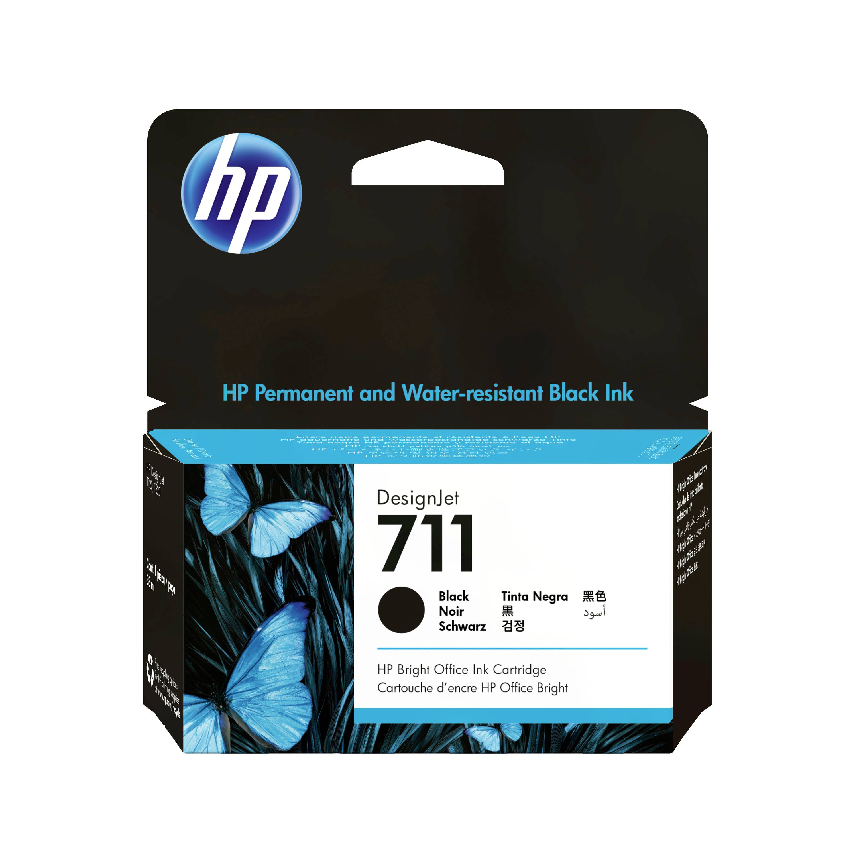 HP Encre 711 d'origine noir CZ129A