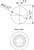 Dessin technique d'une fiche ronde avec vue de face et dimensions : diamètre 22,3 mm, hauteur 24 mm. Vue de dessus montrant la connexion.