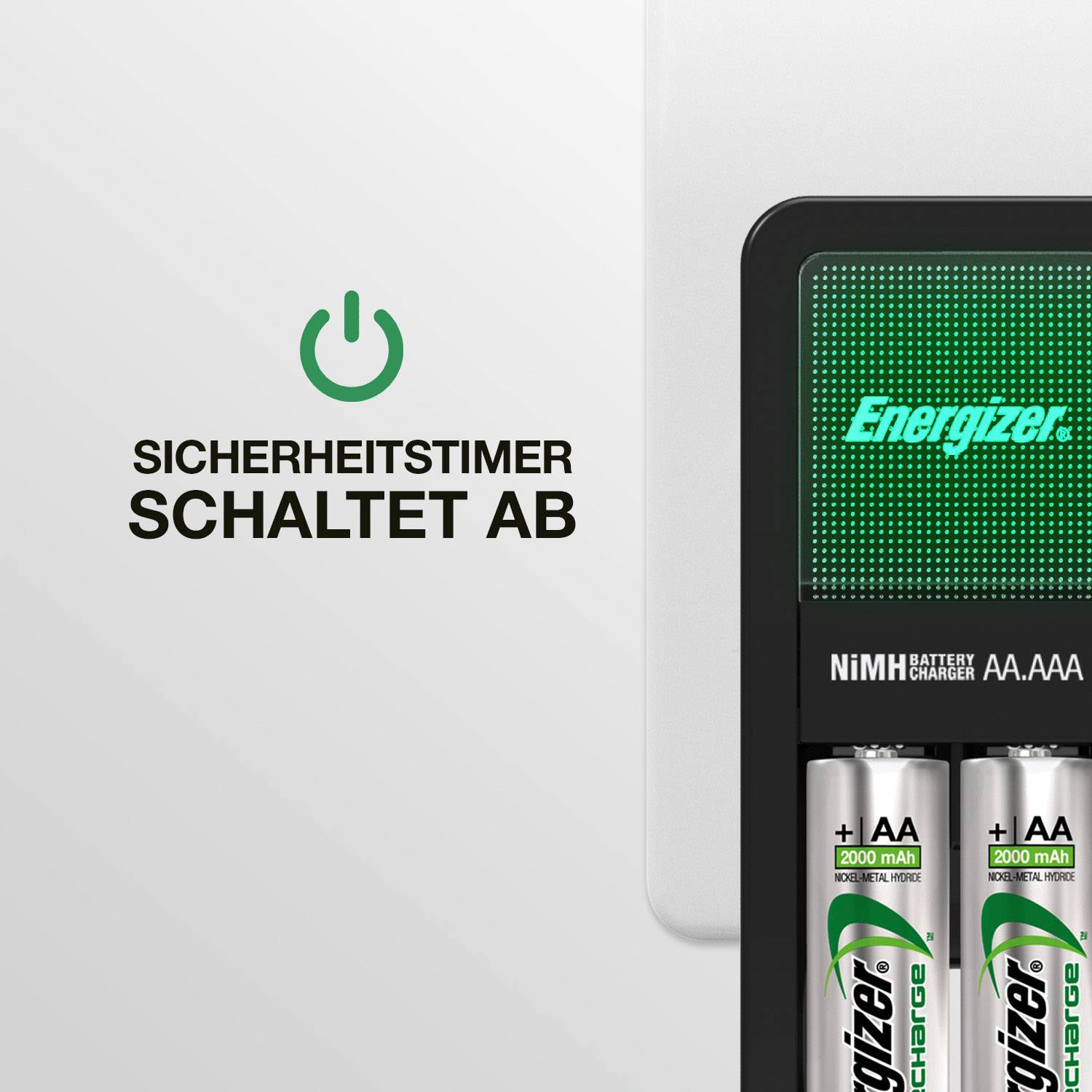 Energizer Mini Charger CH2PC4 Chargeur de piles rondes NiMH LR03 (AAA), LR6 (AA)-1