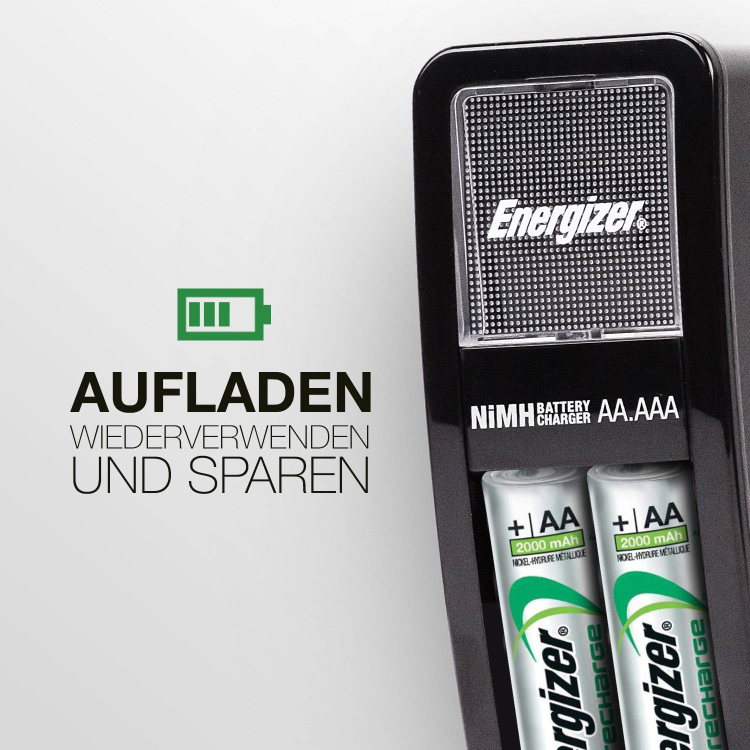 Energizer Mini Charger CH2PC4 Chargeur de piles rondes NiMH LR03 (AAA), LR6 (AA)-5