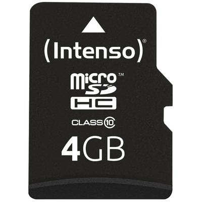 Carte microSDHC Intenso High Performance 4 GB Class 10 avec adaptateur SD -  Conrad Electronic France