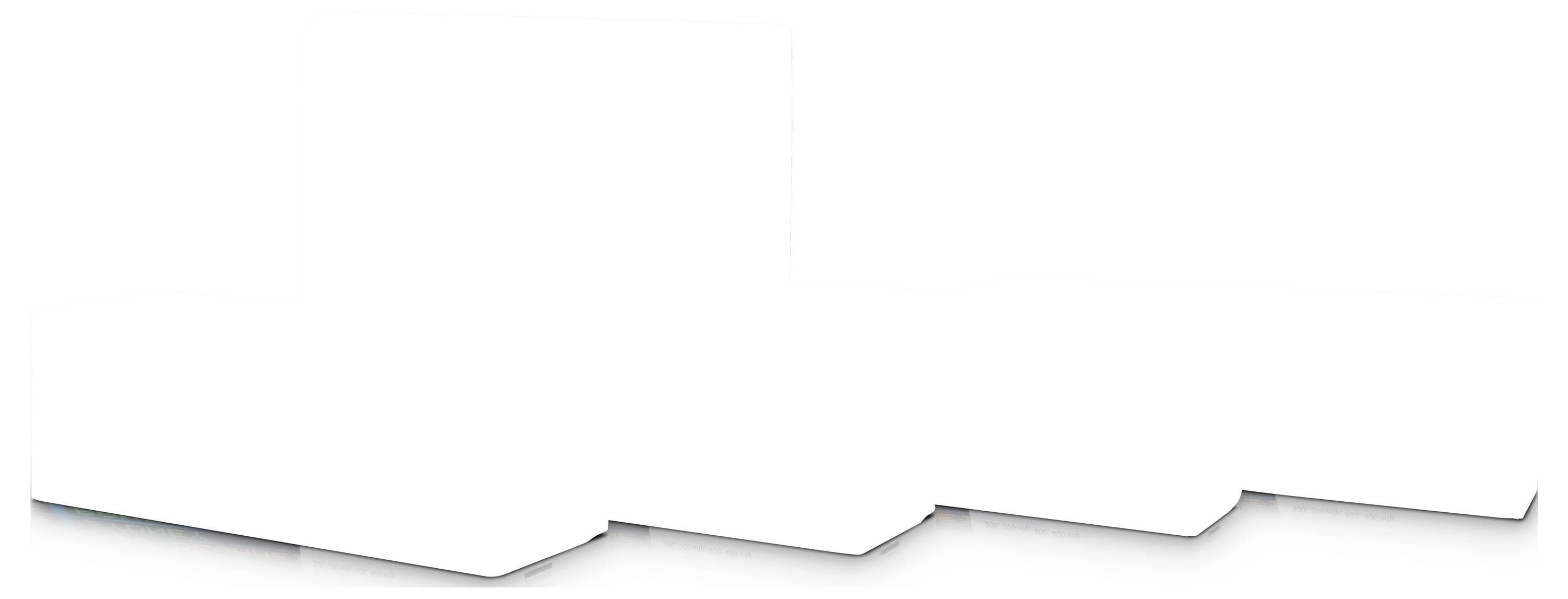 Une feuille rectangulaire blanche vierge avec un bord inférieur légèrement dentelé et en apparence déchiré, ainsi qu'une ombre douce en dessous.