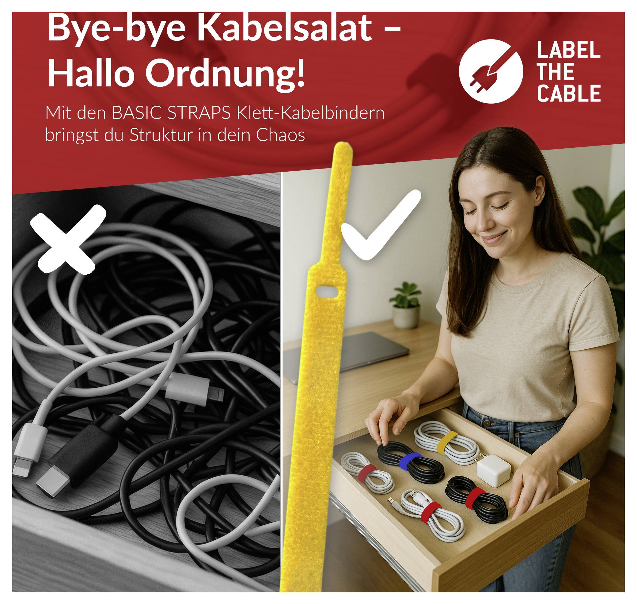 Label the Cable LTC 1130 (L x l) 170 mm x 14 mm jaune, bleu, rouge 10 pc(s)-2