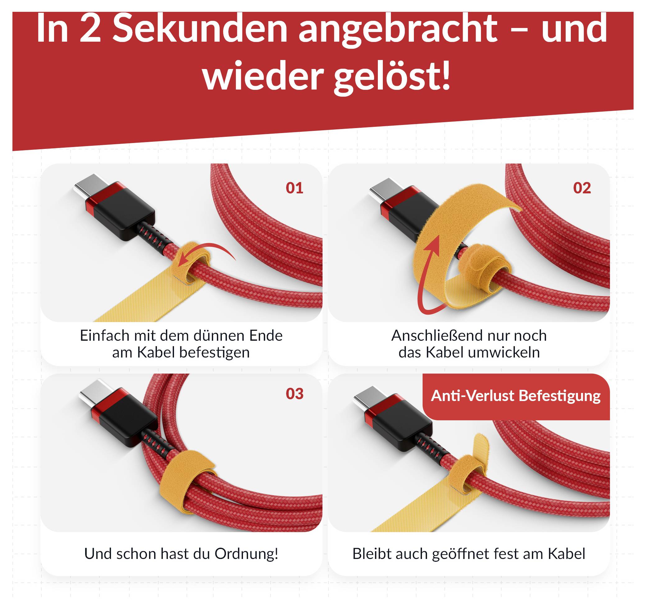 Label the Cable LTC 1130 (L x l) 170 mm x 14 mm jaune, bleu, rouge 10 pc(s)-5