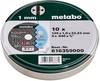 Set de disques à tronçonner en inox Metabo 616359000 Diamètre 125 mm 10 pc(s)