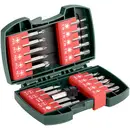 Metabo 630454000 Jeu d'embouts 20 pièces vis à fente, cruciforme Phillips, vis Pozidriv, 6 pans intérieurs, 6 pans intér