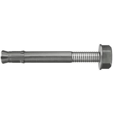 Boulon d'ancrage à expansion métallique avec extrémité filetée et écrou hexagonal, présenté isolé sur fond blanc.