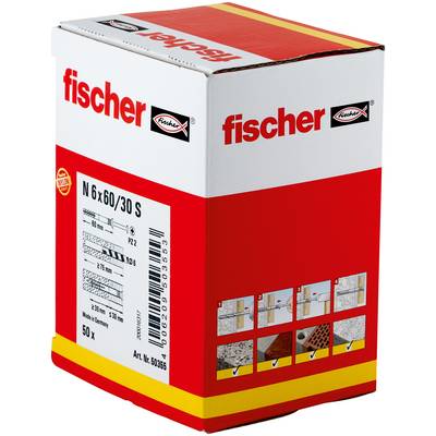 Fischer 50355 N 6 x 60/30 S Cheville à frapper 60 mm 6 mm 50 pc(s)-0