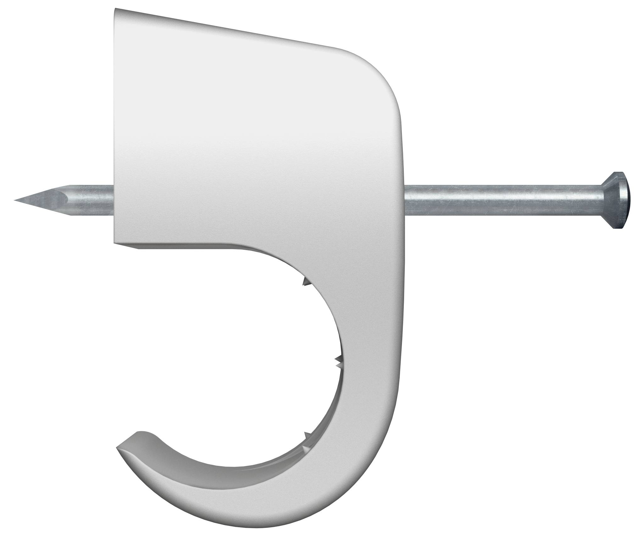 Marteau argenté ou outil extracteur de clous isolé sur fond blanc