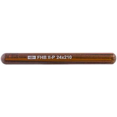 Barre lumineuse ambre portant l'étiquette « FHB II-P 24x210 » avec un petit logo sur la gauche, présentée dans un boîtier transparent.