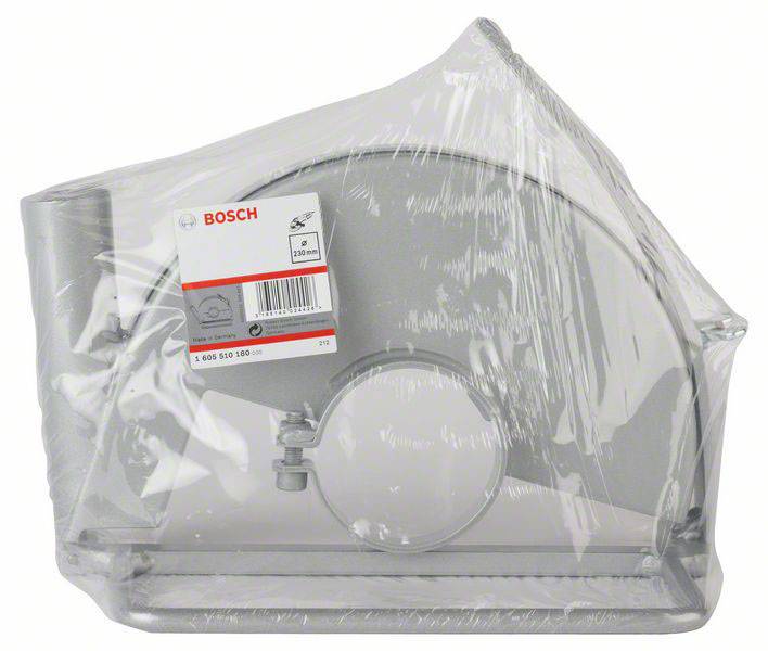 Emballage d'une lame de scie circulaire Bosch. Le logo Bosch et les détails techniques sont visibles. Emballée dans un film plastique.