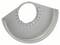 Capot de protection métallique pour meuleuse d'angle, semi-circulaire avec diamètre intérieur denté, protège contre les étincelles et la poussière.