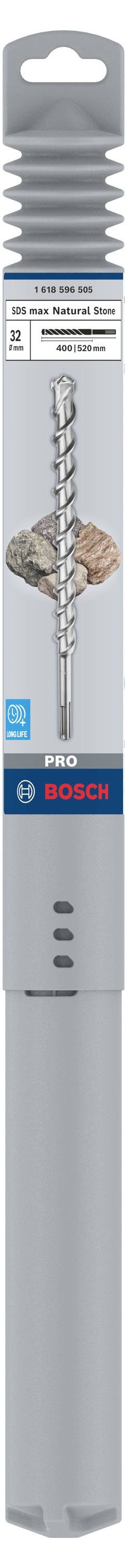 'Foret à carrelage Bosch' dans le design d'emballage. Montre le produit et le logo de l'entreprise. Adapté pour un usage précis.