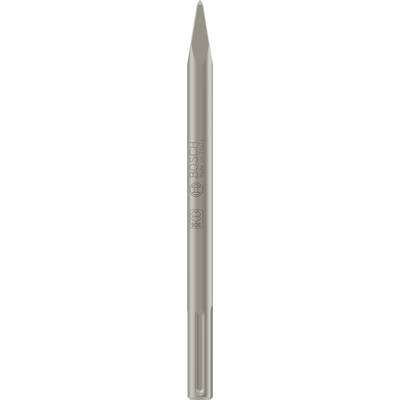 Un stylo argenté à surface lisse, à pointe arrondie et avec un logo de marque gravé au centre.