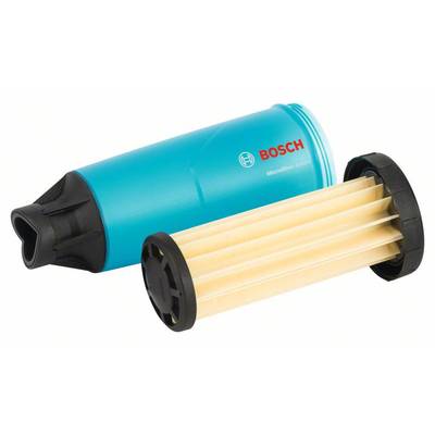 Deux pièces automobiles : un filtre cylindrique à lamelles jaunes et un boîtier bleu avec le logo 'Bosch', destinés aux moteurs de véhicules.