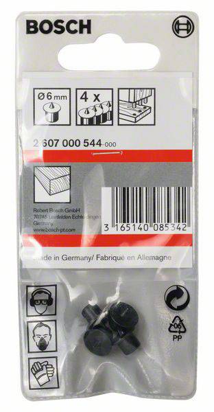'Bosch kit de chevilles, 4 pièces, taille 6 mm, convient aux applications bois et métal. Fabriqué en Allemagne.'