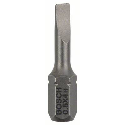Embout de tournevis à tête plate, estampillé 'BOSCH 0.5X4.0', fabriqué en matériau robuste. Adapté aux travaux de précision.