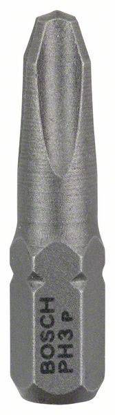 Embout de tournevis cruciforme PH3 de Bosch, gros plan. Embout pour utilisation avec des tournevis, couleur argent.