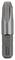 Un embout de tournevis Bosch PH4P en métal pour vis cruciformes, de forme cylindrique avec une extrémité pointue, gris.