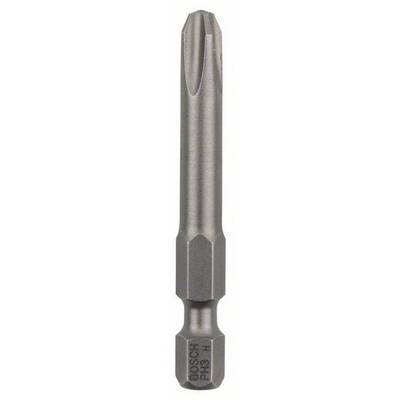 Un embout de tournevis cruciforme en argent avec une base hexagonale pour une utilisation dans des outils électriques.