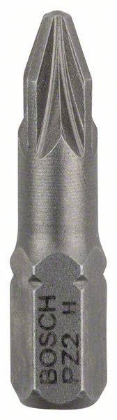 Embout de tournevis cruciforme Bosch, taille PZ2, présentant la forme typique d'un embout PZ2 pour travaux de vissage.