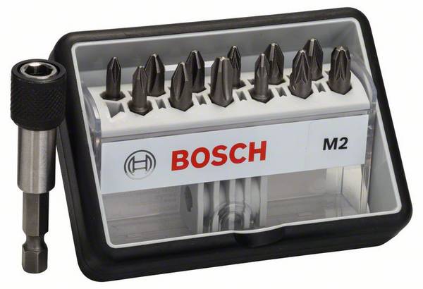 Bosch Accessories Robust Line 2607002564 Jeu d'embouts 13 pièces cruciforme Phillips, vis Pozidriv zone de torsion