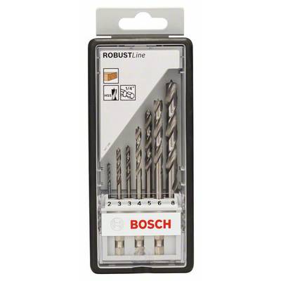 Bosch Accessories 2607019923 Jeu de forets pour le bois 7 pièces 2 mm, 3  mm, 3 mm, 4 mm, 5 mm, 6 mm, 8 mm 1/4 (6,3 mm) - Conrad Electronic France