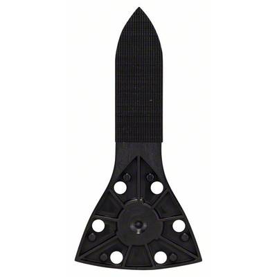 Une lame de scie noire avec une lame se terminant en pointe et plusieurs trous ronds à la base, adaptée aux multitools.