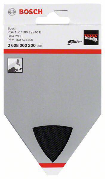 Emballage de produit Bosch pour papier de verre. Contient des informations sur la compatibilité avec différents appareils de ponçage.