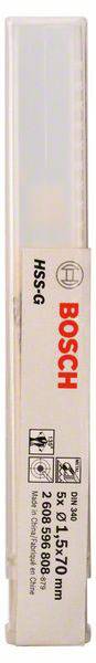 Un boîtier transparent en plastique portant l'inscription 'BOSCH' et '5x Ø1.45/7.0mm', contenant un lot d'embouts de perçage.
