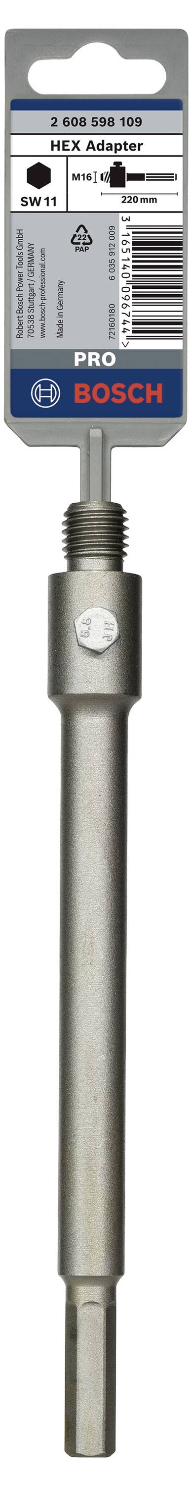 Taraud hexagonal Bosch 5 pièces, modèle HSS G 1/2 pouce, adapté pour les travaux sur métaux, dans son emballage d'origine.