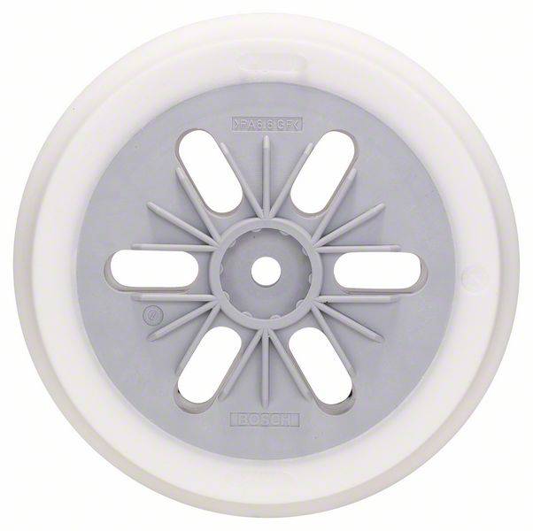 Bouchon de vidange gris, rond, avec plusieurs trous oblongs dans un anneau blanc.