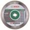 Disque de coupe diamanté Bosch pour céramique, diamètre 230 mm, vitesse maximale 80 m/s, avec consignes de sécurité ci-dessous.