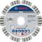 Disque diamanté 'Bosch PRO', diamètre de 125 mm, alésage de 22,23 mm, adapté au béton. Vitesse de rotation maximale : 12250 tr/min, 80 m/s.