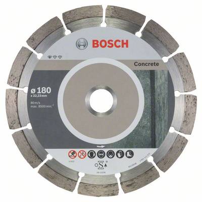 Disque à tronçonner diamanté Standard for Concrete, 180 x 22,23 x 2 x 10 mm Bosch 2608603242