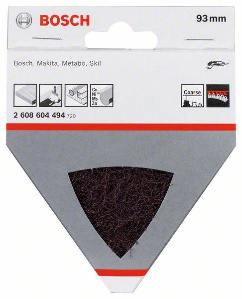 'Bosch 93 mm disque abrasif pour appareils Bosch, Makita, Metabo, Skil, adapté pour le bois, le métal, le plastique ; grain grossier, modèle n° 2 608 604 494.'