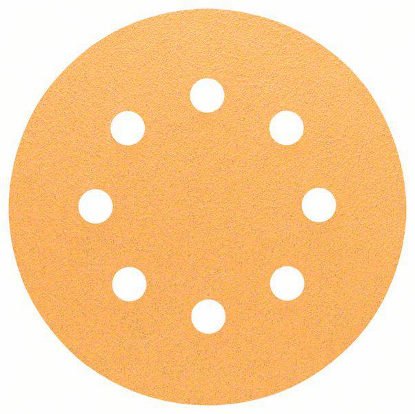 Feuille abrasive pour ponceuse excentrique avec bande auto-agrippante, perforé Bosch Accessories 2608605060 Grain 80 (Ø) 115 mm 5 pc(s)