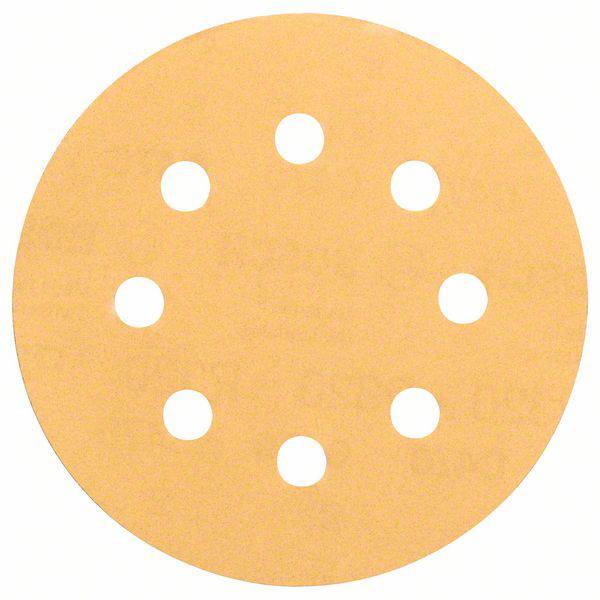 Feuille abrasive pour ponceuse excentrique avec bande auto-agrippante, perforé Bosch Accessories 2608605064 Grain 320 (Ø) 115 mm 5 pc(s)