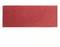 Un morceau rectangulaire de papier de verre rouge à grain grossier, utilisé pour poncer ou polir des surfaces.