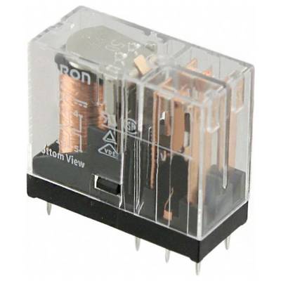 Un composant de relais transparent avec des bobines de cuivre visibles et des broches métalliques, utilisé pour les applications de commutation de circuits électriques.