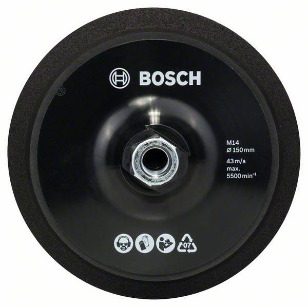 Plateau de ponçage M 14, diamètre 150 mm, avec système auto-agrippant M 14 Bosch 2608612027