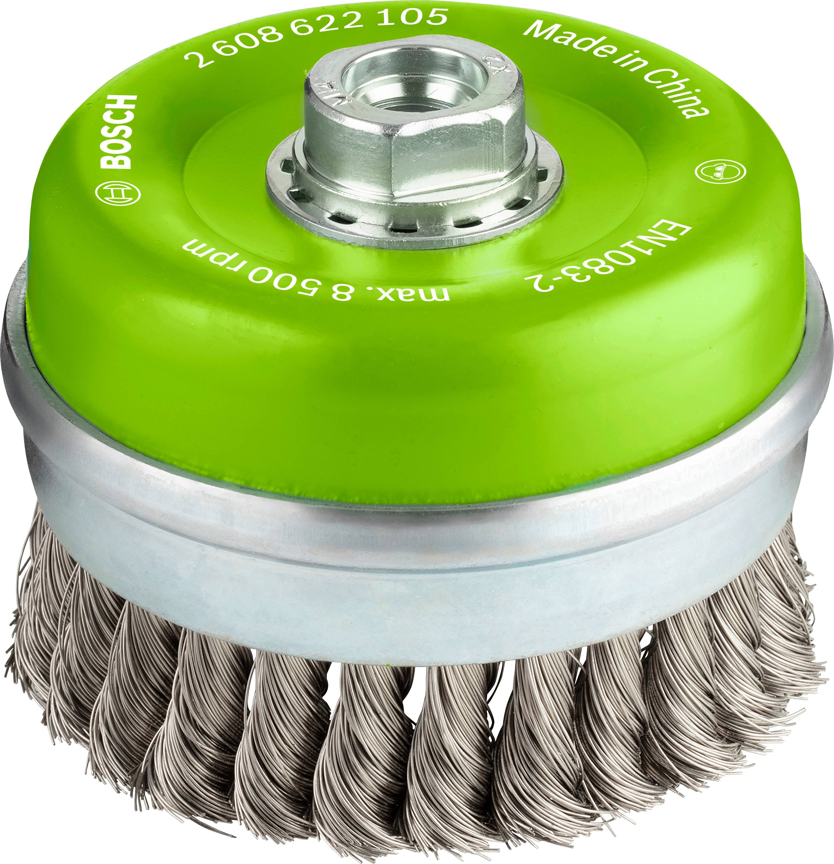 Bosch Accessories Brosse boisseau, inox 100 mm, 0,35 mm, 8500 tr/min, 14 2608622105 2608622105 1 pc(s)